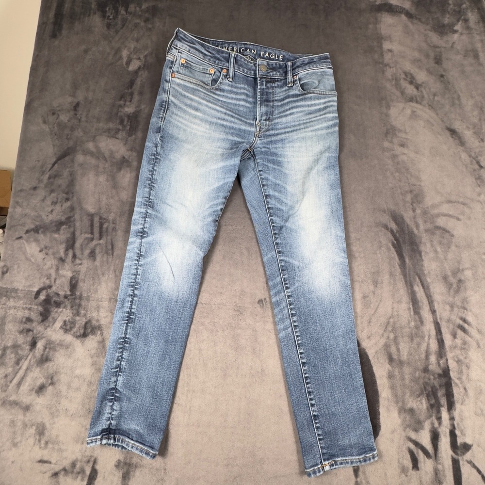 American Eagle Slim Jeans Mens 31x30 Blue Airflex+ Temp Tech Stretch Denim